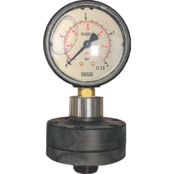 PRESSURE GAUGE WITH MEMBRANE SEPARATOR 
